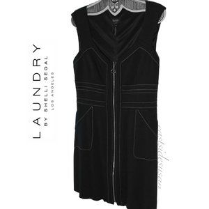 COOL Dress POCKETS + Zip LAUNDRY Shelli Segal EUC HP🎉